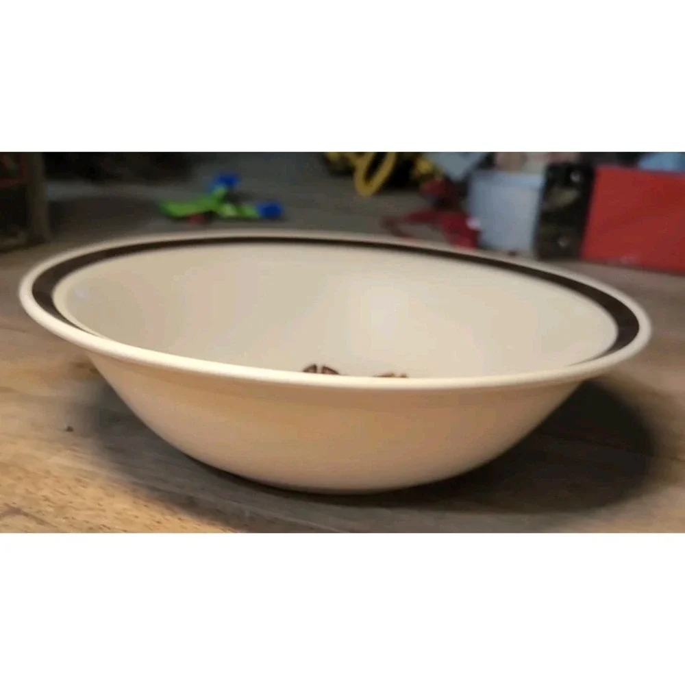 Vtg NIKKO Aztec Stone Dishwasher Oven Safe 8 7/8 Round Soup Bowl (Made In Japan)